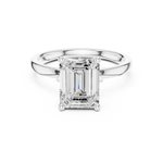 Gold Ring DDLR-170, Emerald center stone, White Gold, view 4