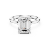 Gold Ring DDLR-170, Emerald center stone, White Gold, view 4