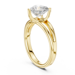 Gold Jewelry L36-7, Heart center stone, Yellow Gold, view 1