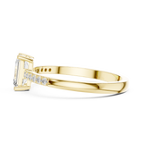 Gold Ring HLR-257, Yellow Gold, view 3