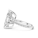 Gold Ring DDLR-250, Marquise center stone, White Gold, view 3