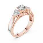 Gold Ring LR-0029, Rose Gold, view 2