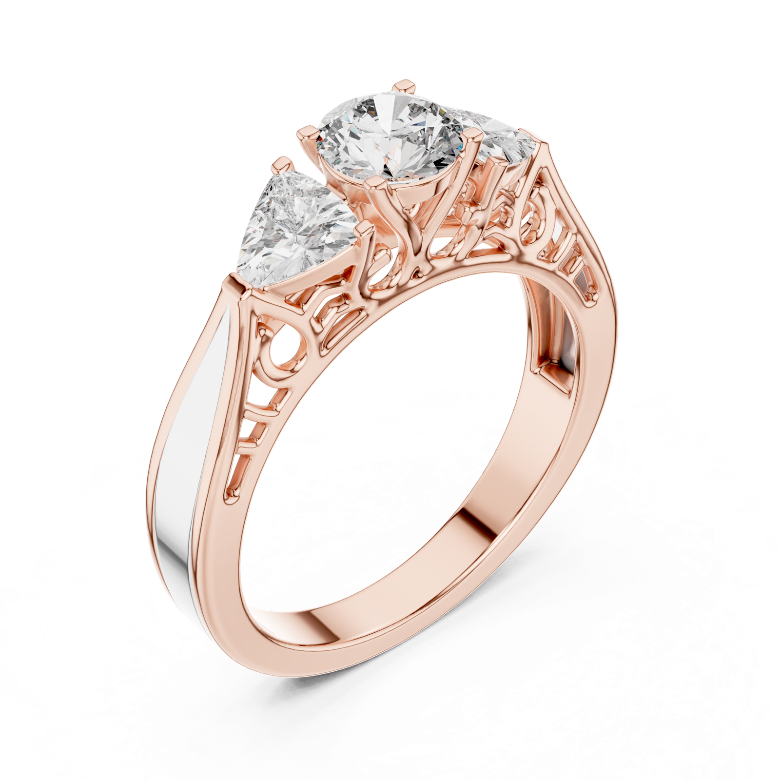 Gold Ring LR-0029, Rose Gold, view 2