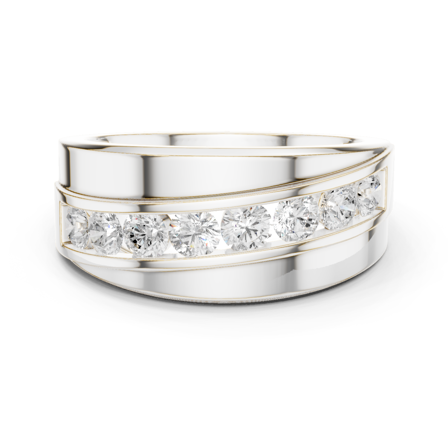 Gold Men's Ring GGR-0019, White Gold