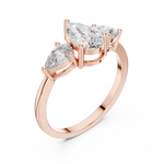 Gold Ring HLR-18, Rose Gold, view 2