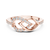 Gold Ring LR-01 (54), Rose Gold, view 4