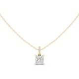 Gold Jewelry DDPO-009, Princess center stone, Yellow Gold, view 4