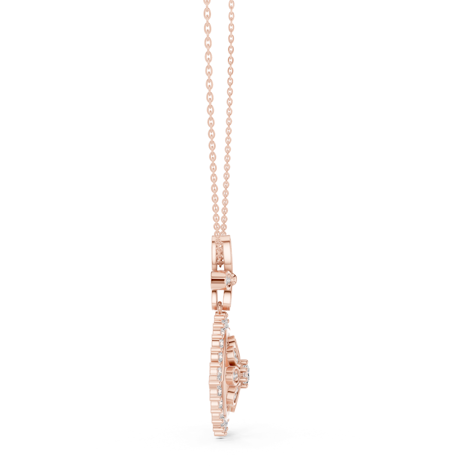 Gold Pendant GPD-0020, Rose Gold, view 3