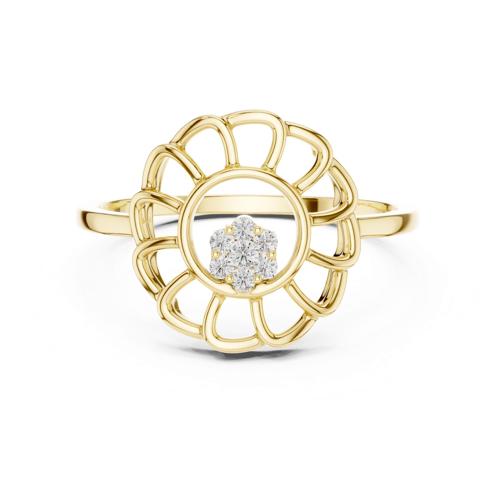 Gold Ring DR-6203, Yellow Gold