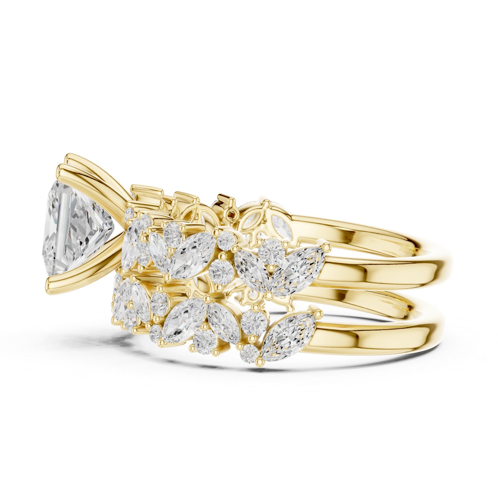 Gold Ring DDLR-945, Yellow Gold, view 3