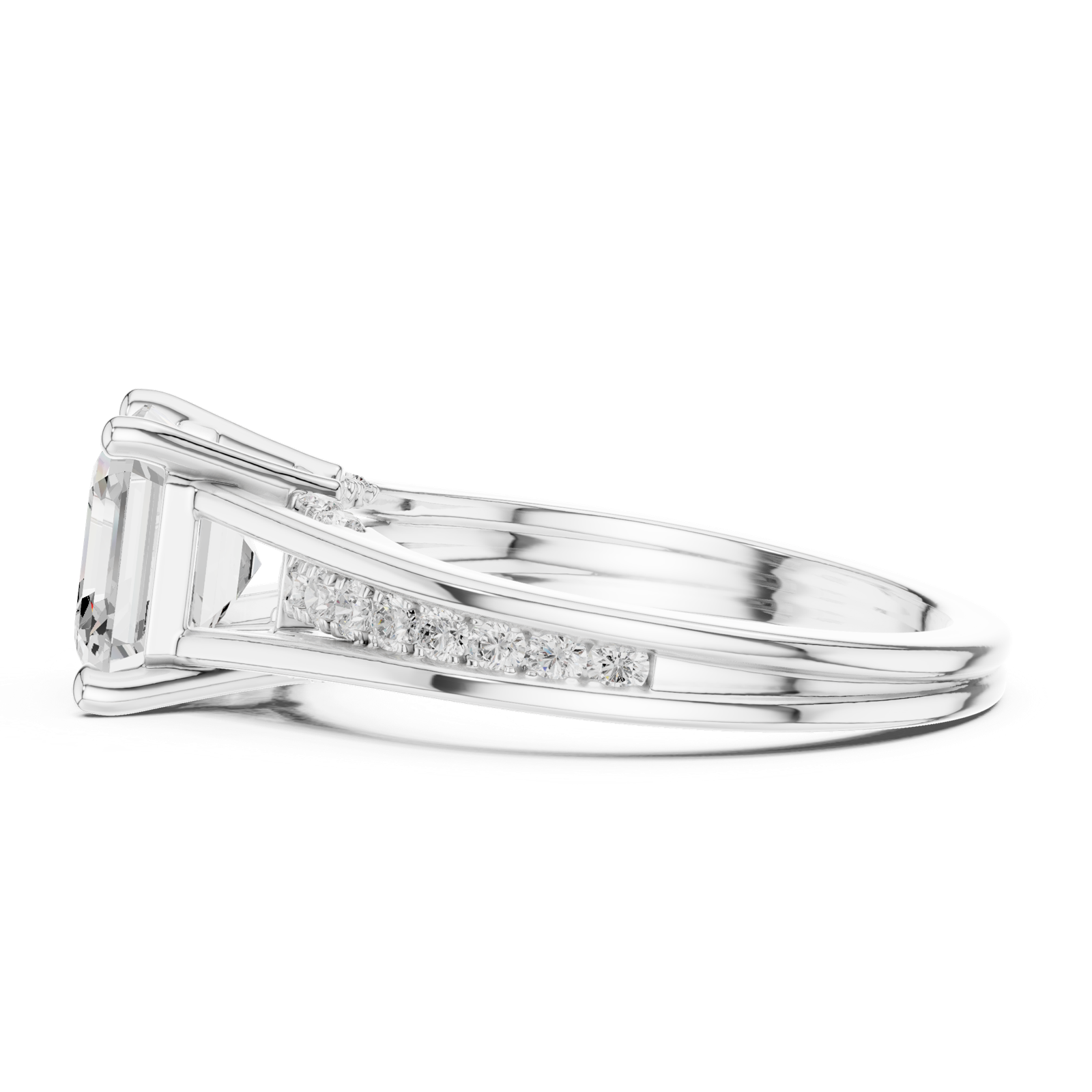 Gold Ring DDLR-992, White Gold, view 3