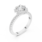 Gold Ring DDLR-324, White Gold, view 2