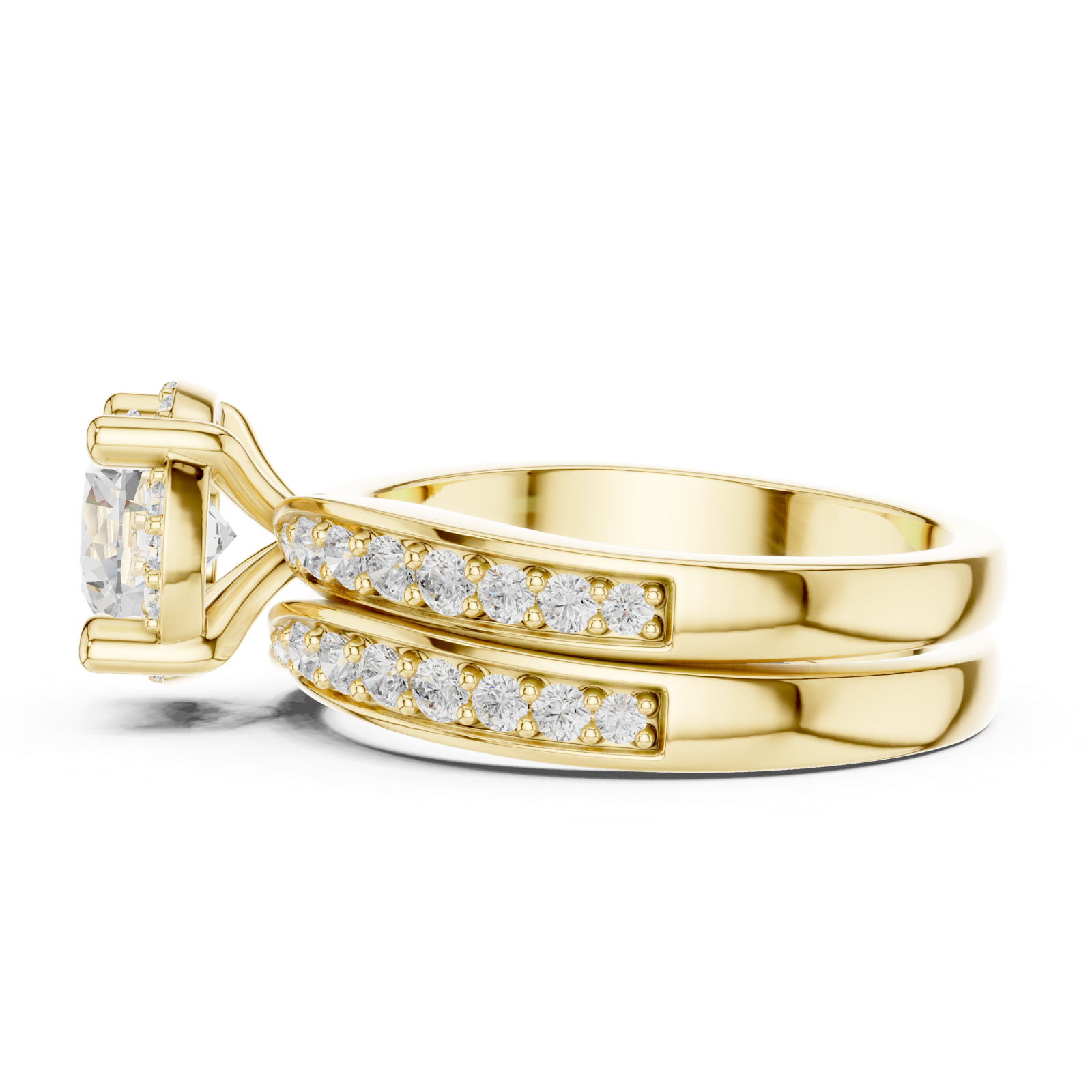 Gold Ring DDLR-294, Yellow Gold, view 3