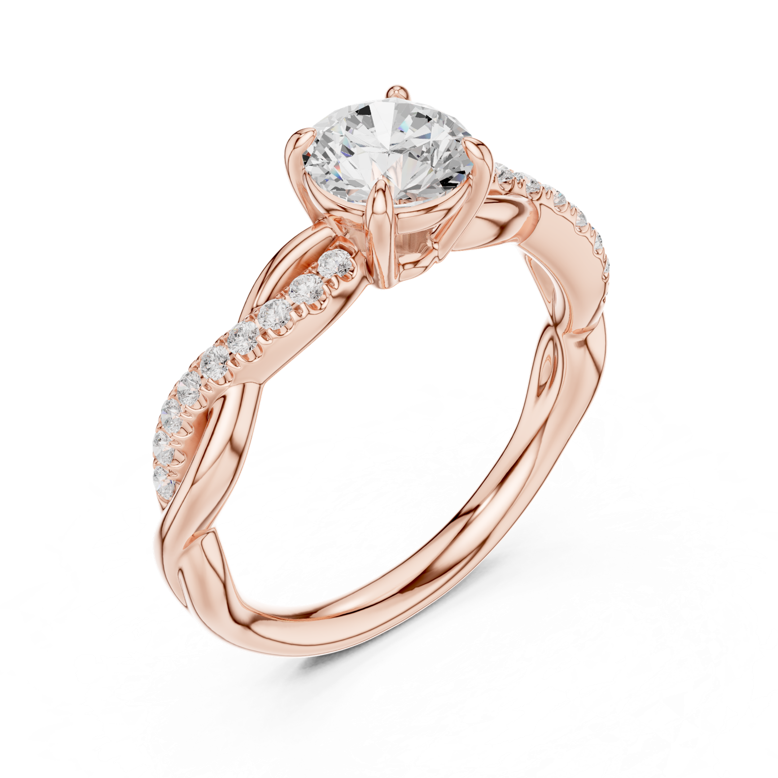 Gold Ring DDLR-641, Rose Gold, view 2