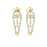 Gold Earrings L03-28, Yellow Gold, view 4