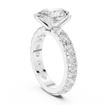 Gold Jewelry L35-63, Oval center stone, White Gold, view 1