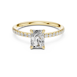 Gold Jewelry L36-15, Radiant center stone, Yellow Gold, view 4