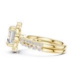Gold Ring, Asscher center stone, Yellow Gold, view 3