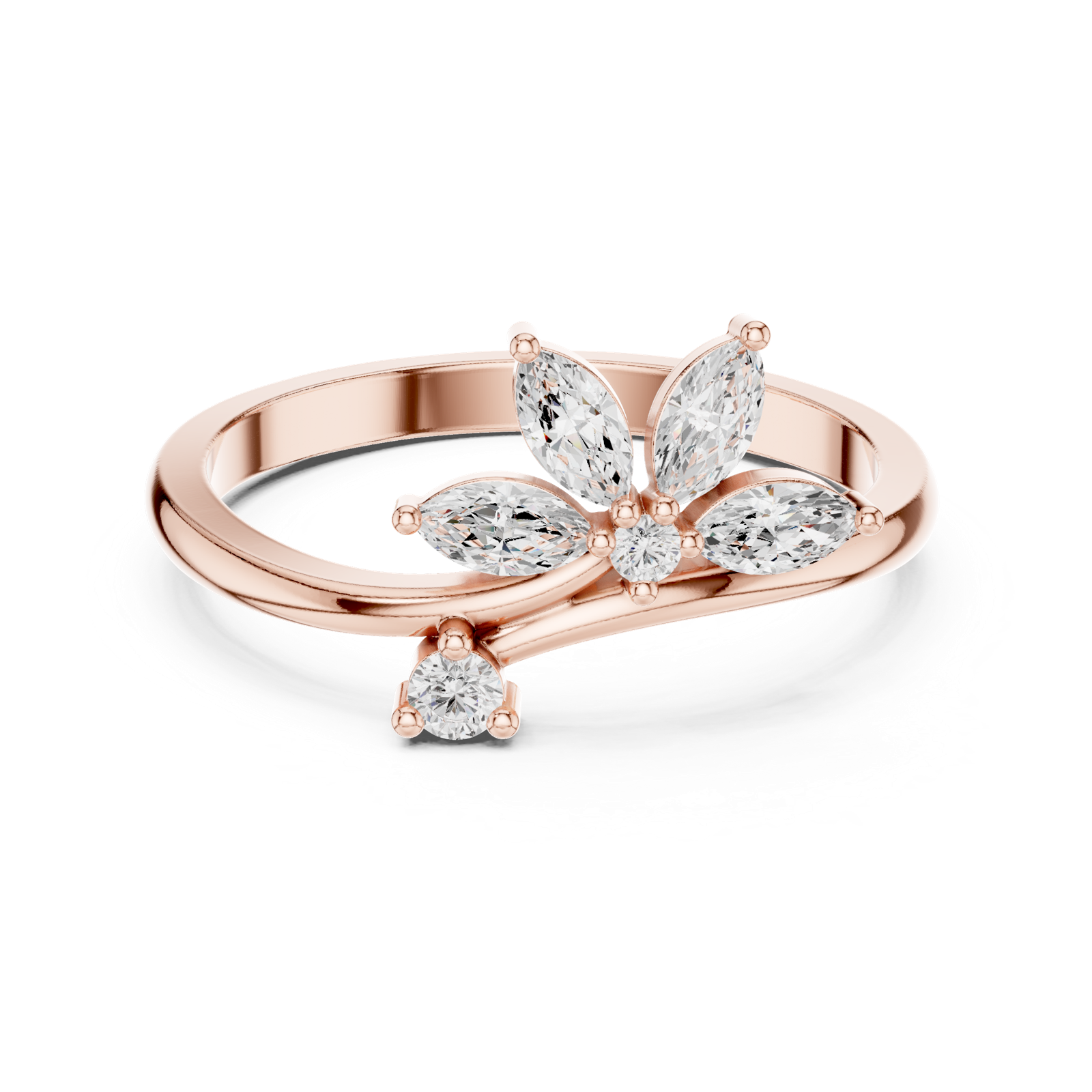 Gold Ring Ledis Ring, Rose Gold, view 4