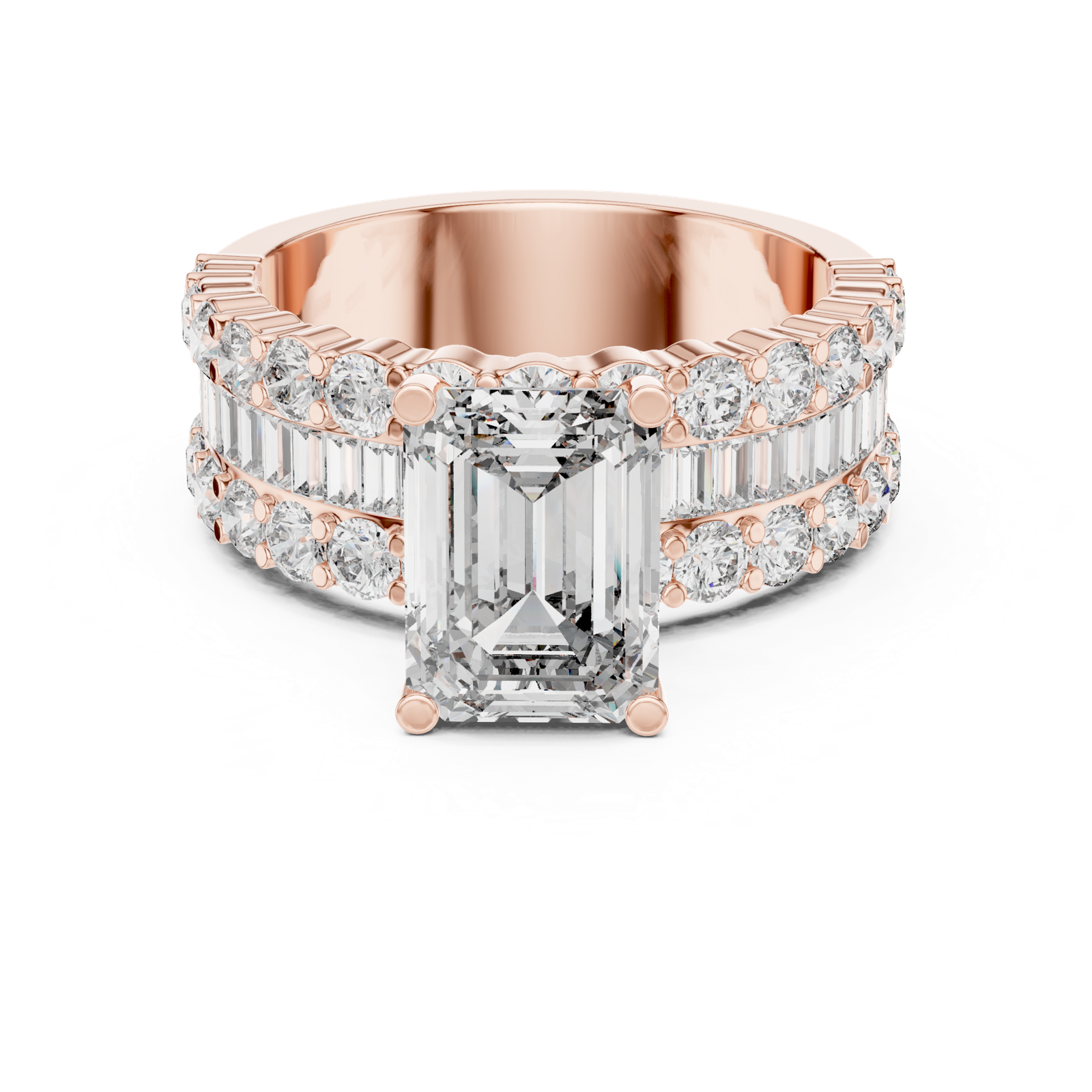 Gold Ring DDLR-199, Rose Gold, view 4