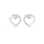 Gold Earrings 9-10098E, White Gold