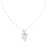 Gold Pendant GPD-0023, White Gold, view 4