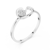 Gold Ring DR-6209, White Gold, view 2