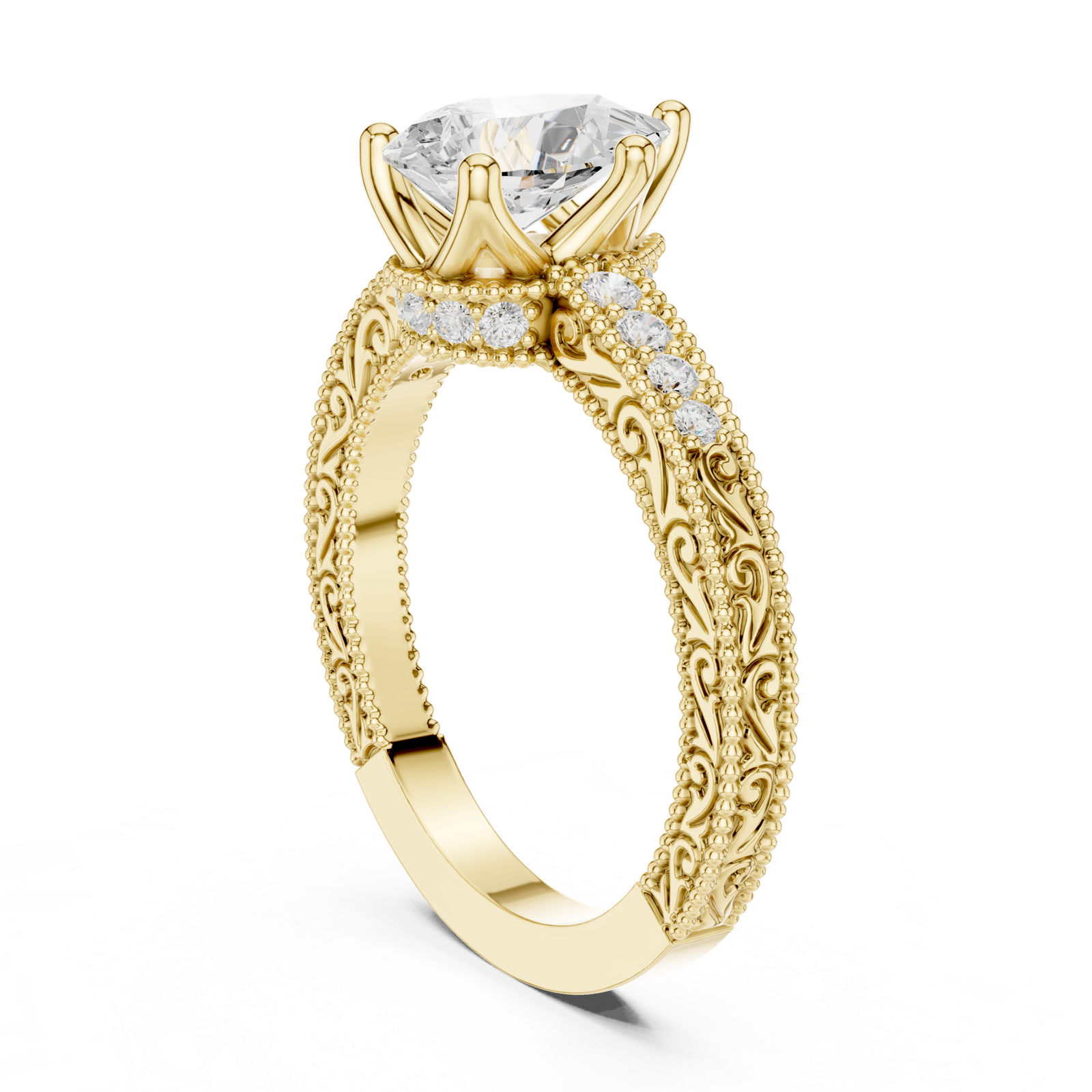 Gold Ring DDLR-979, Yellow Gold