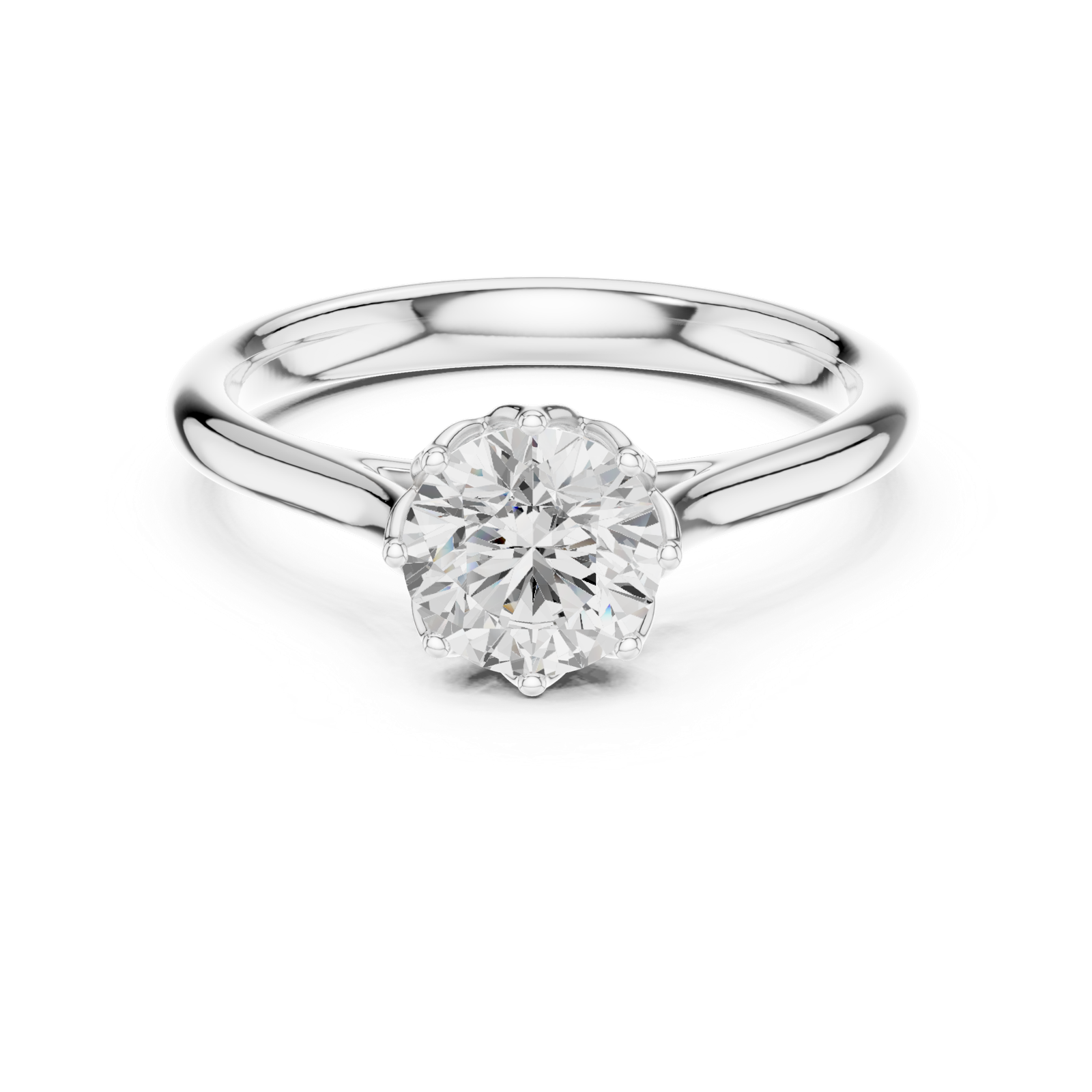 Gold Ring DDLR-648, White Gold, view 4