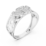 Gold Ring LR-01 (32), White Gold, view 2