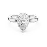 Gold Jewelry L36-10, Pear center stone, White Gold, view 4