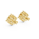 Gold Earrings AGDER-234, Yellow Gold, view 3