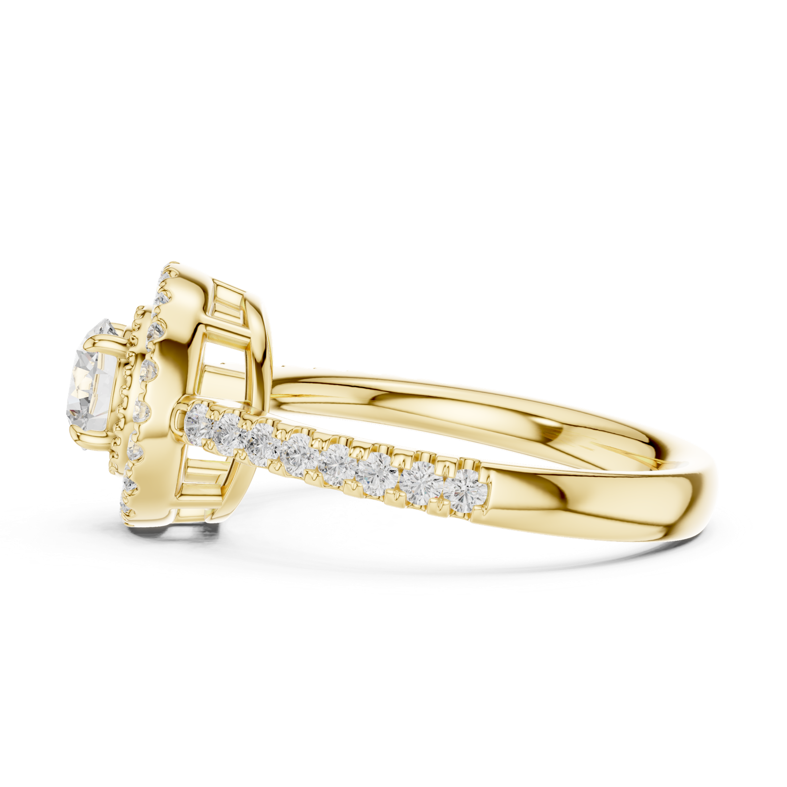 Gold Ring DDLR-668, Yellow Gold, view 3