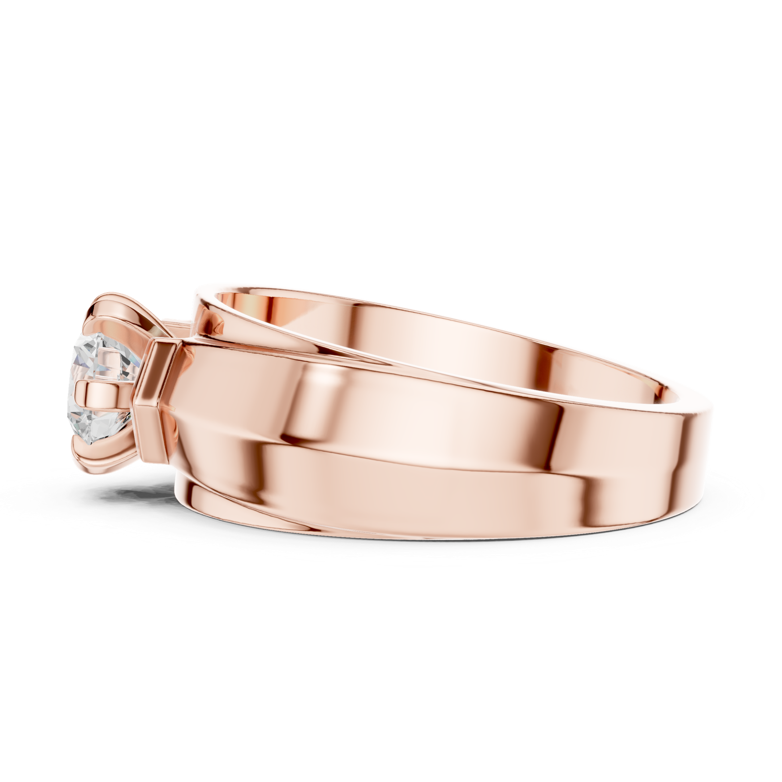 Gold Men's Ring GGR-0024, Rose Gold, view 3