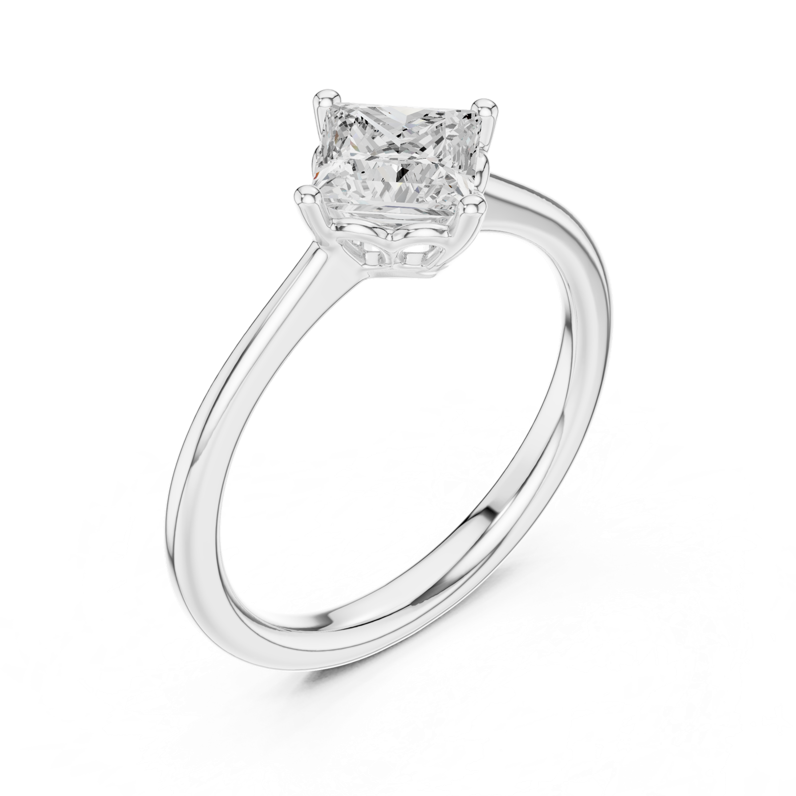 Gold Ring DDLR-570, White Gold, view 2