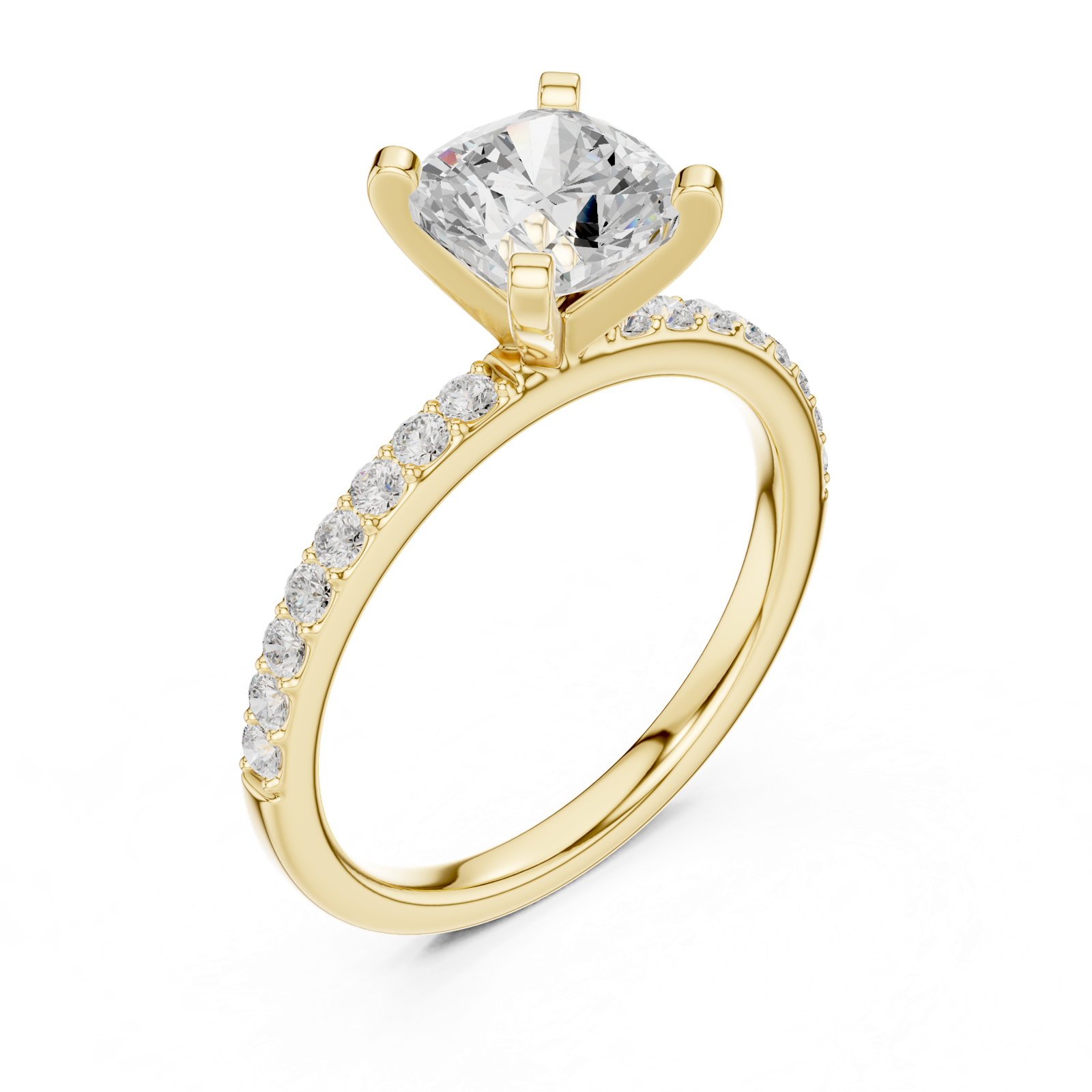 Gold Ring DDLR-885, Yellow Gold, view 2