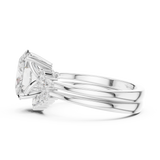 Gold Ring DDLR-440, Oval center stone, White Gold, view 3