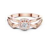 Gold Ring DDLR-837, Rose Gold, view 4