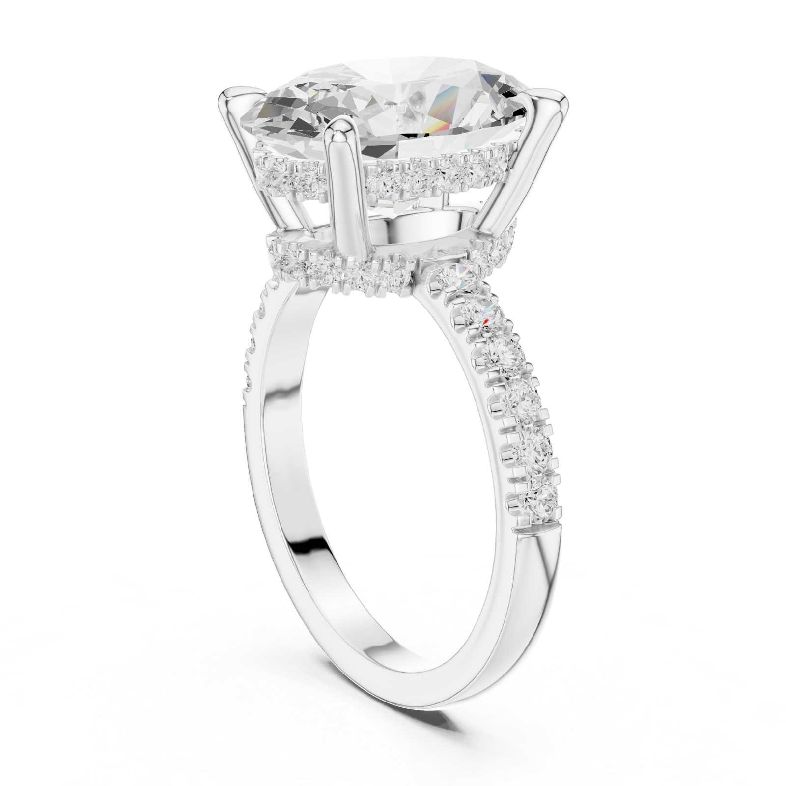 Gold Ring DDLR-259, White Gold, view 1