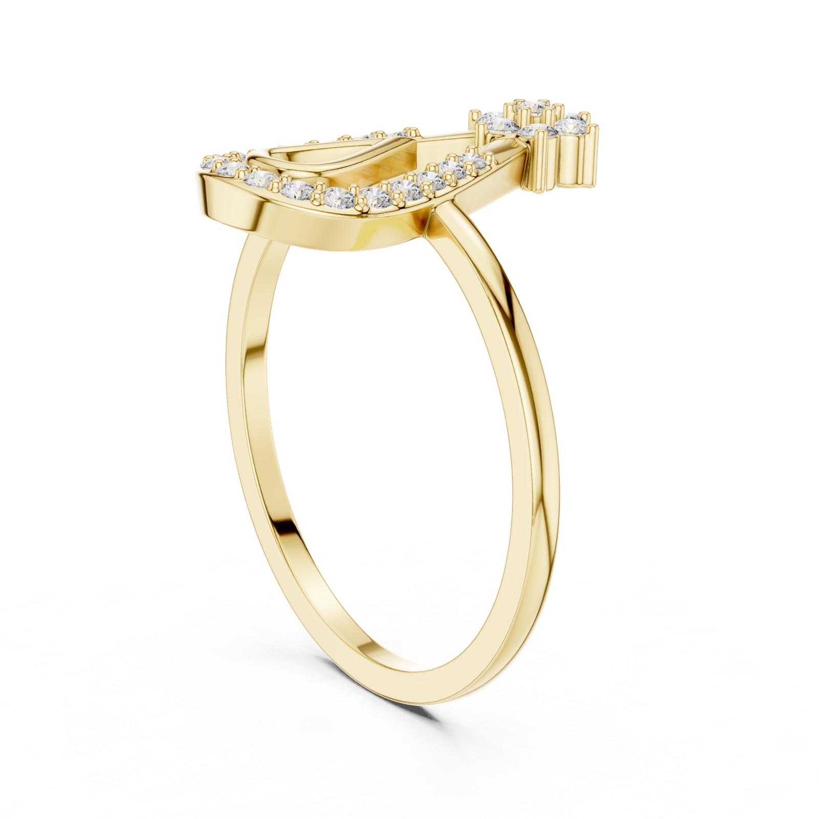 Gold Ring DR-6260, Yellow Gold, view 1