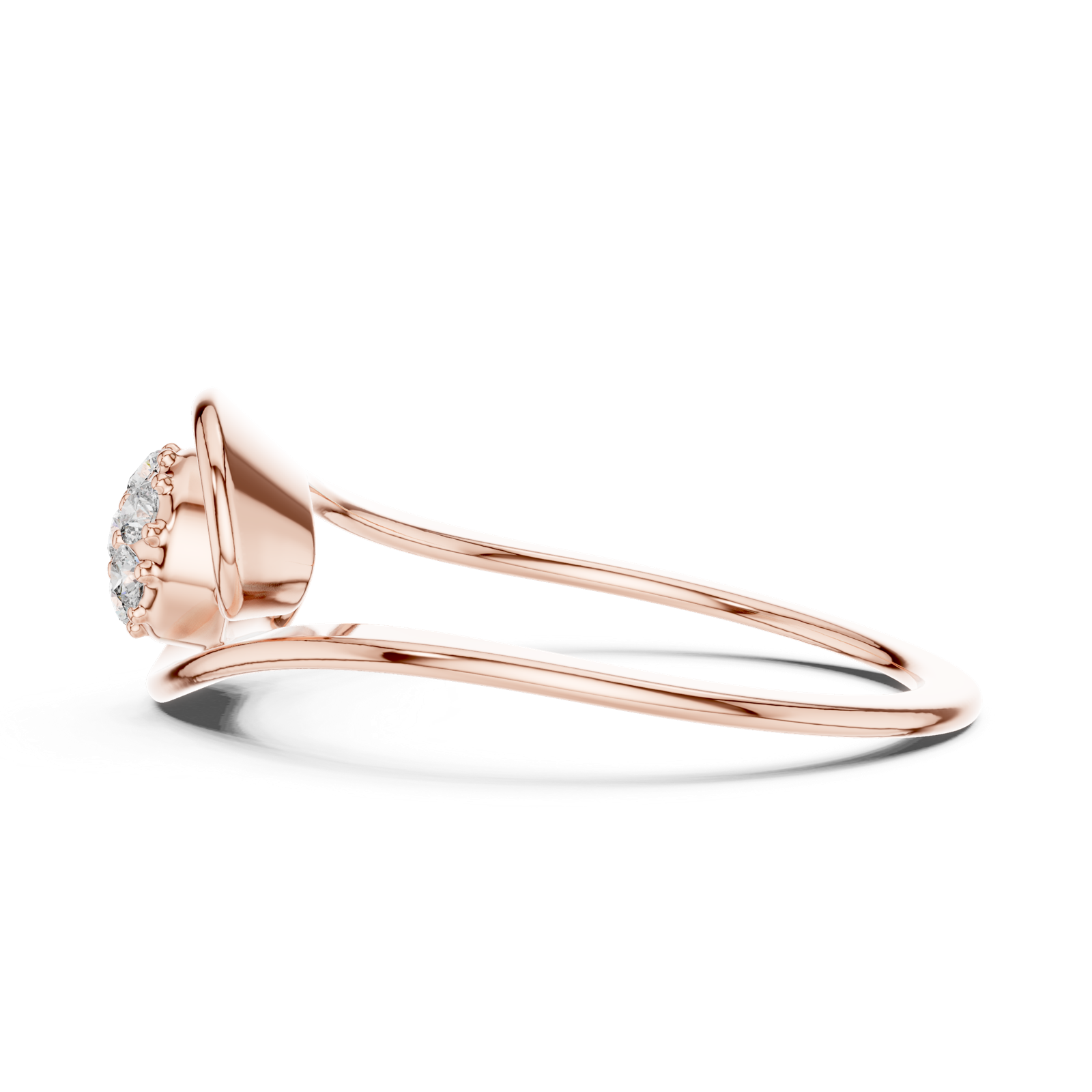 Gold Ring 1 (257), Rose Gold, view 3