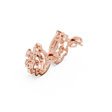 Gold Earrings 9-10013PE, Rose Gold, view 2