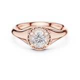 Gold Ring LR-0214, Rose Gold, view 4
