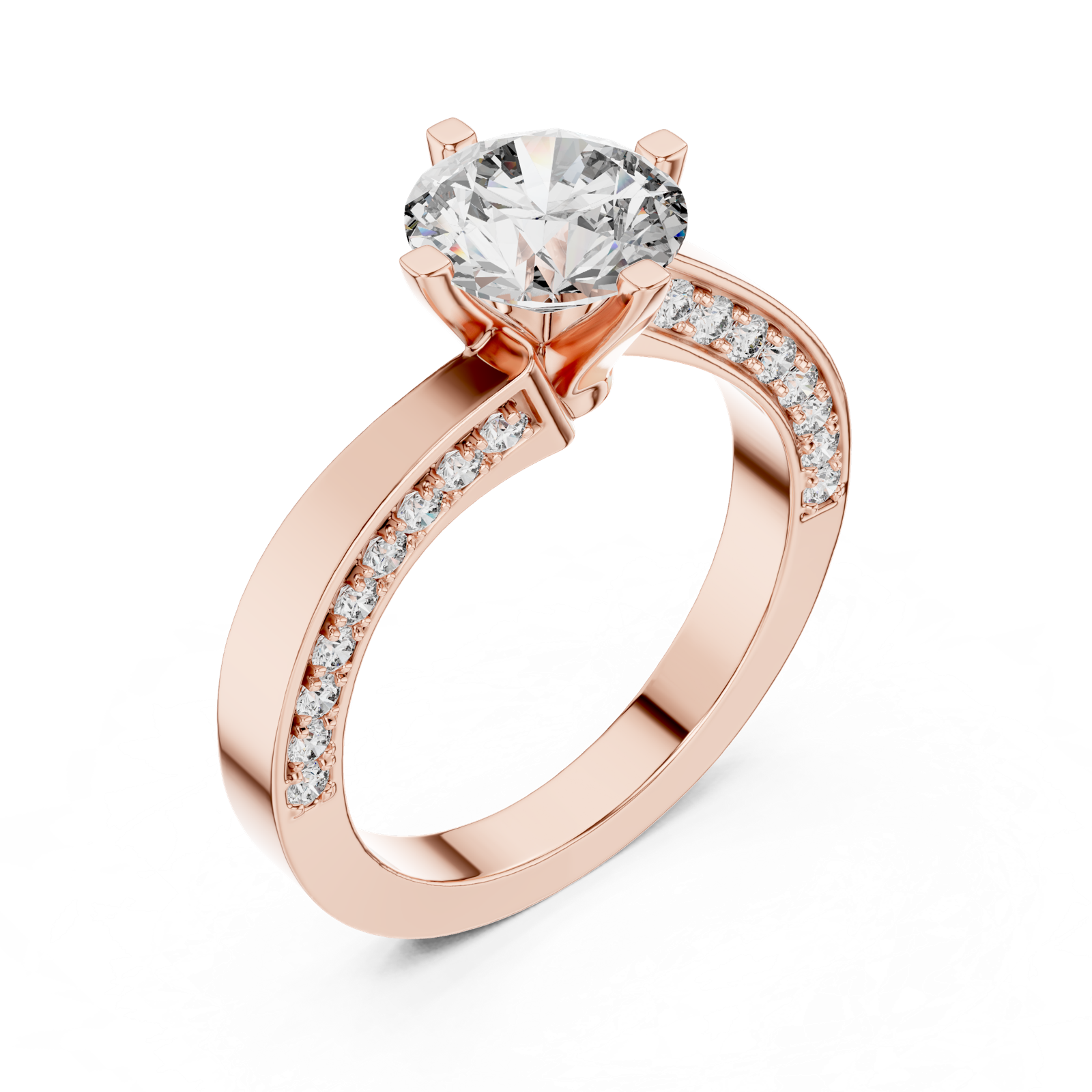 Gold Ring L03-1184, Rose Gold, view 2