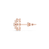 Gold Earrings AGDER-353, Rose Gold, view 3