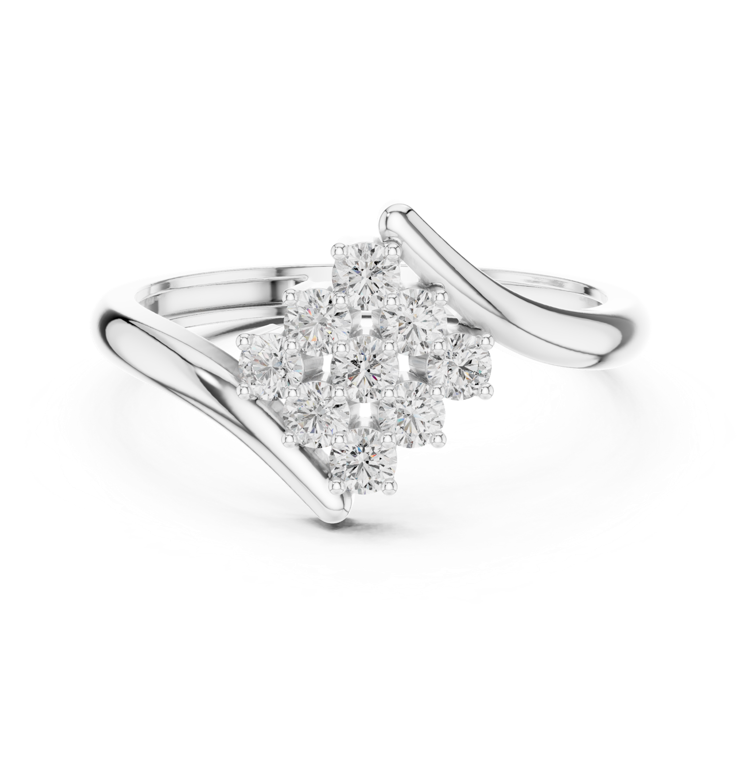Gold Ring ALR-139, White Gold