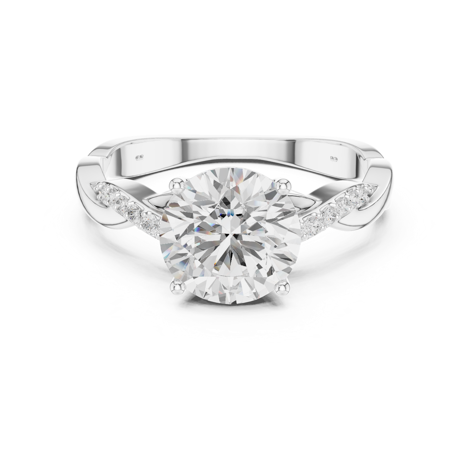 Gold Ring DDLR-816, White Gold, view 4