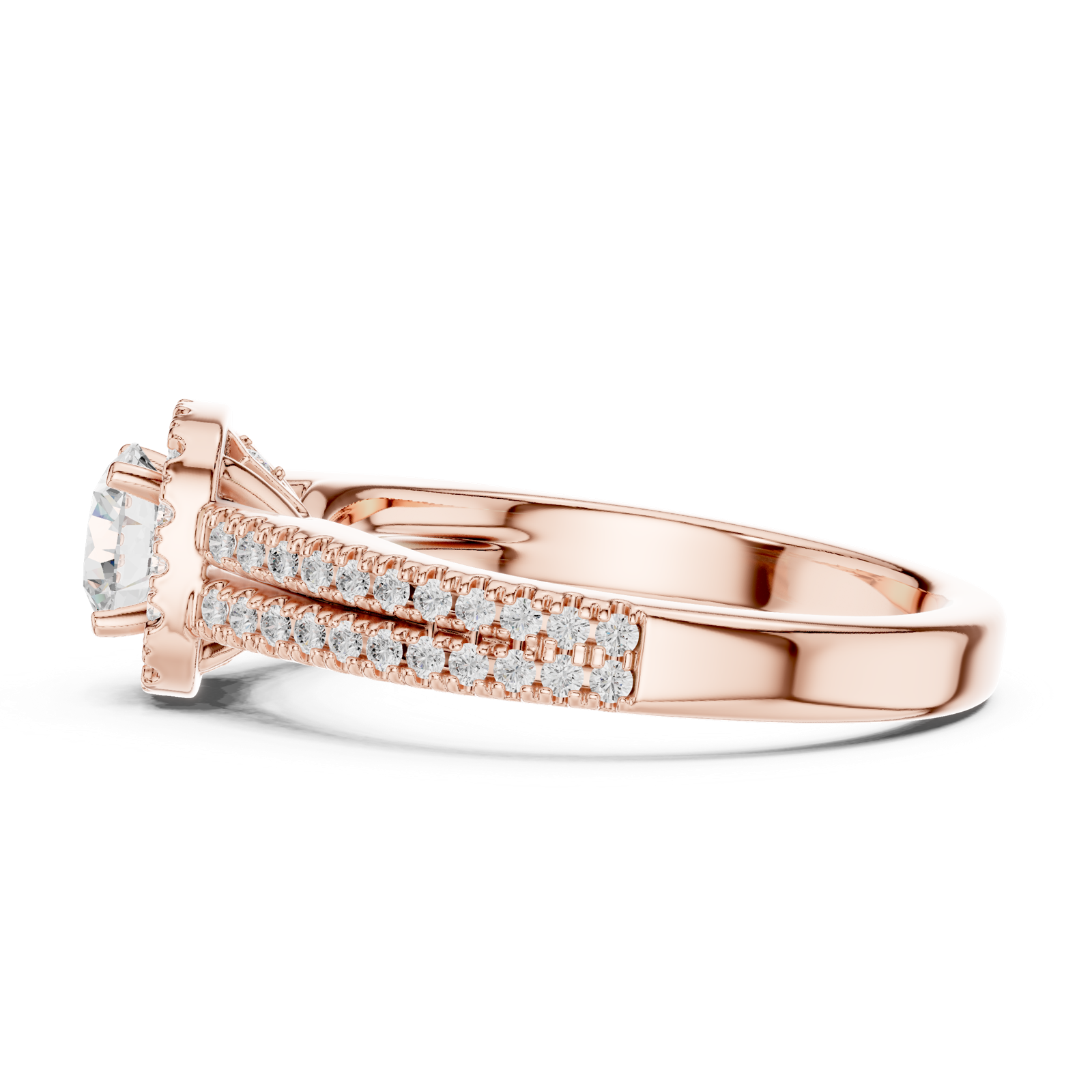 Gold Ring LR-0266, Rose Gold, view 3