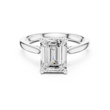 Gold Ring DDLR-163, Emerald center stone, White Gold, view 4