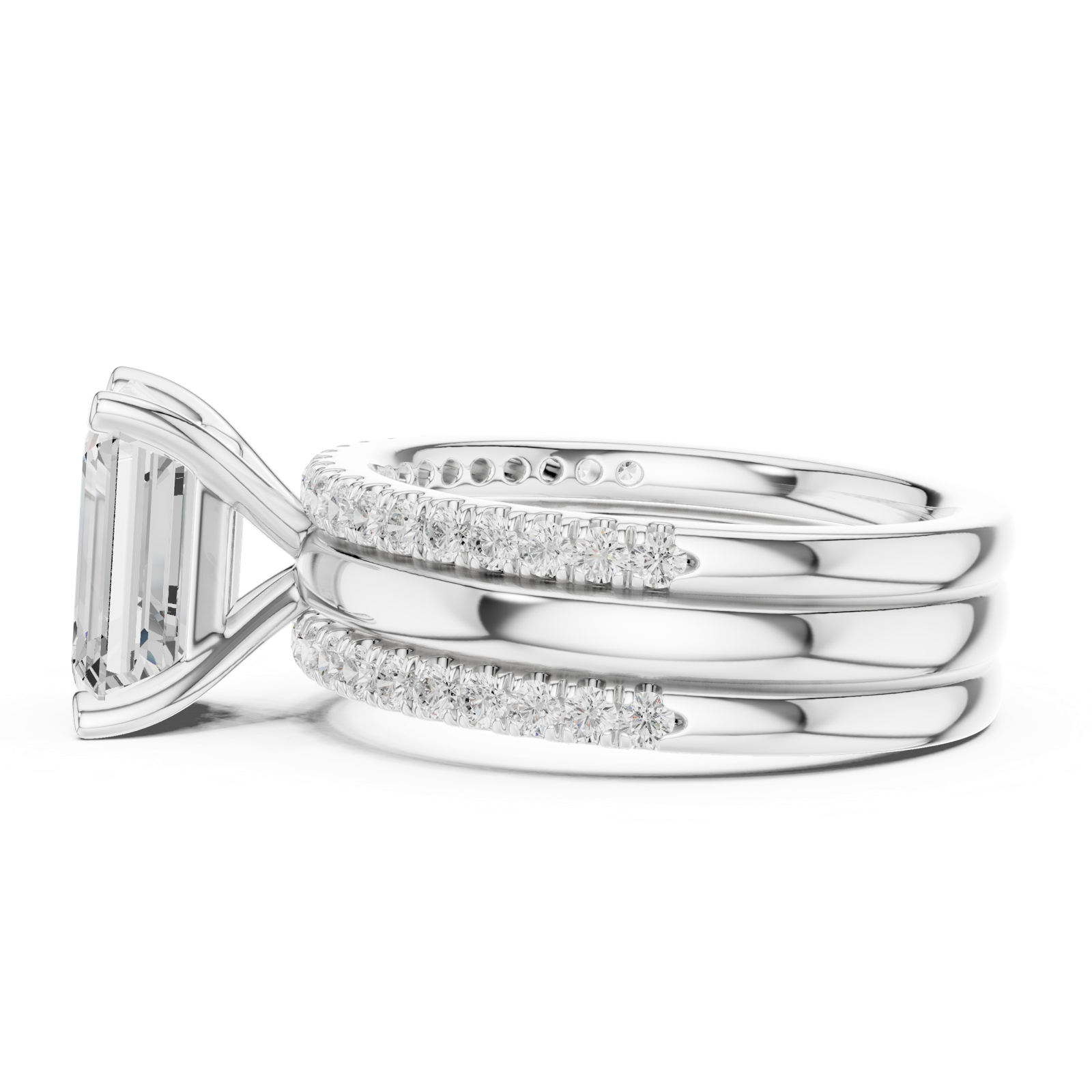Gold Ring DDLR-947, White Gold, view 3